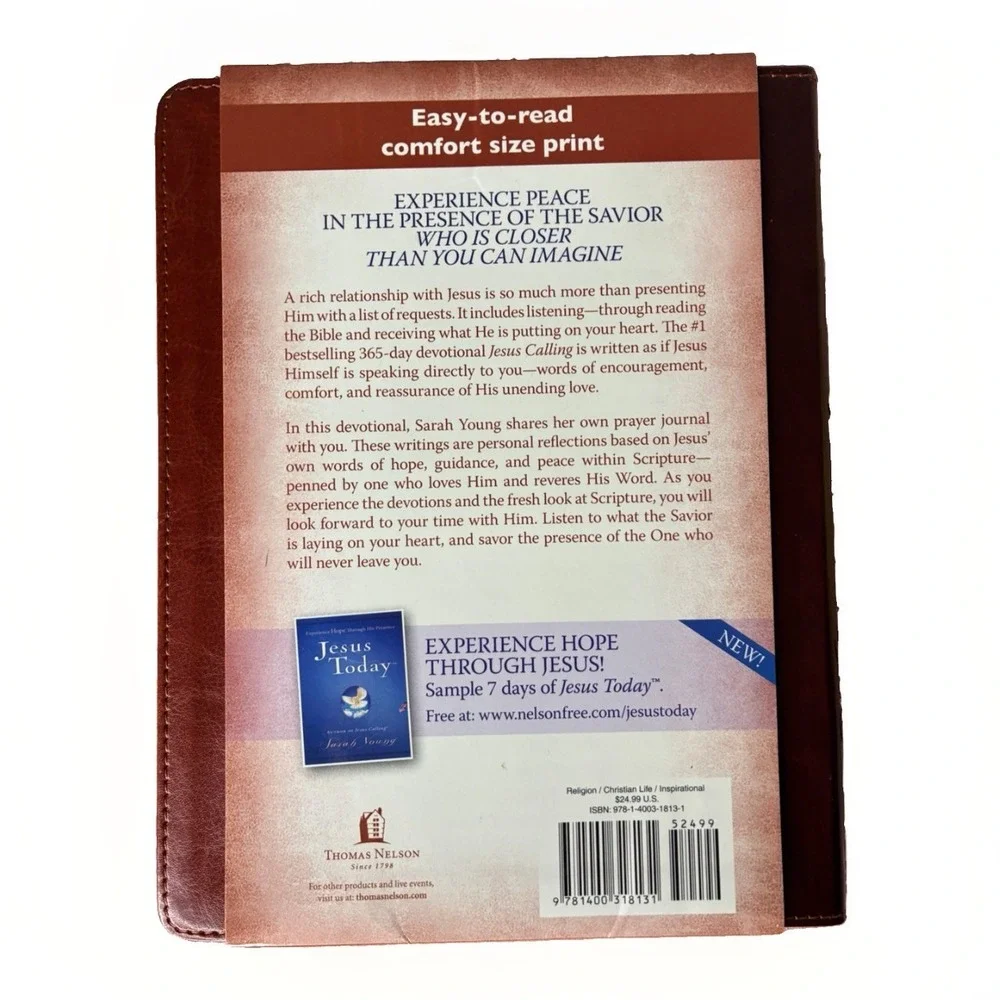 New JESUS CALLING 365 DAILY DEVOTIONAL Deluxe Edition Large Print Sarah Young